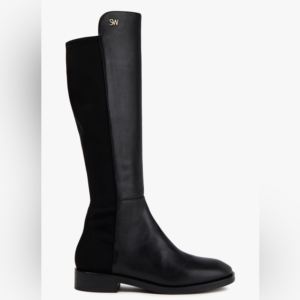 NIB - STUART WEITZMAN Keelan City Leather Knee Boots - Black - Size 7